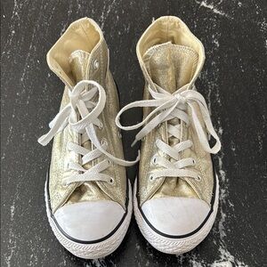 Converse Gold and White Sneakers
